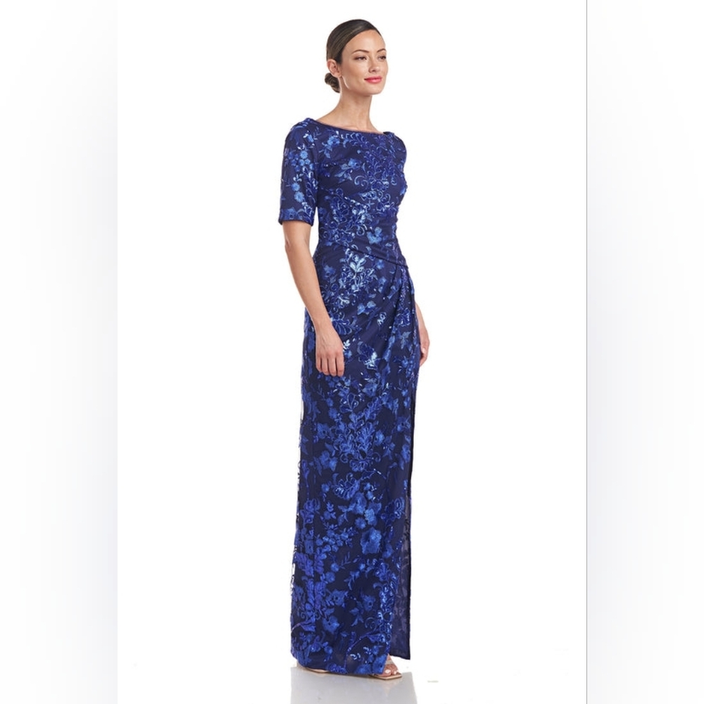 JS Collections "AYANA" Column Gown - Picture 3 of 16